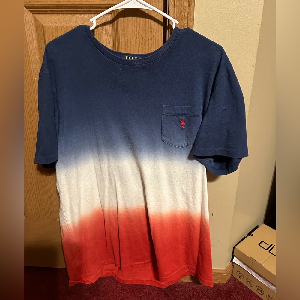 Men’s polo RWB USA t shirt